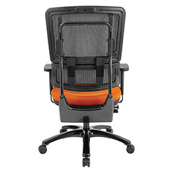 Vertical Black Mesh Back Chair with Shiny Black Base